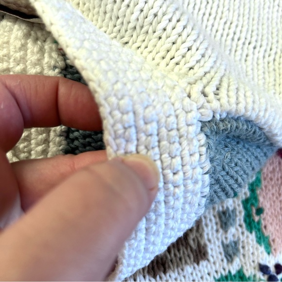 Vintage Orvis Sweets Desserts Fruits Knit Sweater Short Sleeve Grannycore XL - Picture 5 of 14